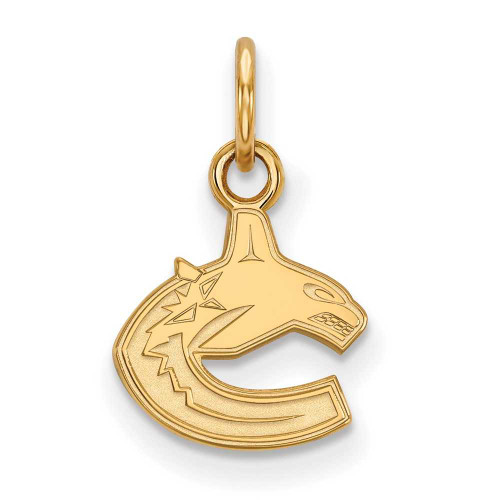 Image of Gold-Plated Sterling Silver NHL LogoArt Vancouver Canucks XS Pendant