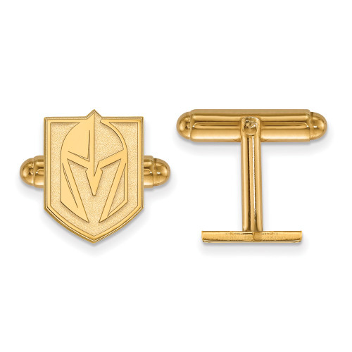 Gold-Plated Sterling Silver NHL LogoArt Vegas Golden Knights Cuff Links