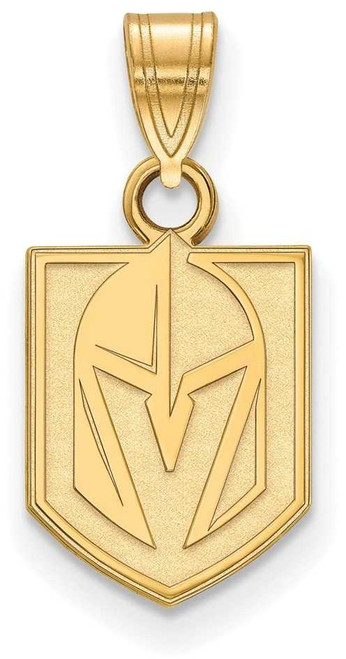 Image of Gold-Plated Sterling Silver NHL LogoArt Vegas Golden Knights Small Pendant