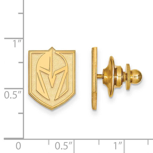 Image of Gold-Plated Sterling Silver NHL LogoArt Vegas Golden Knights Tie Tac