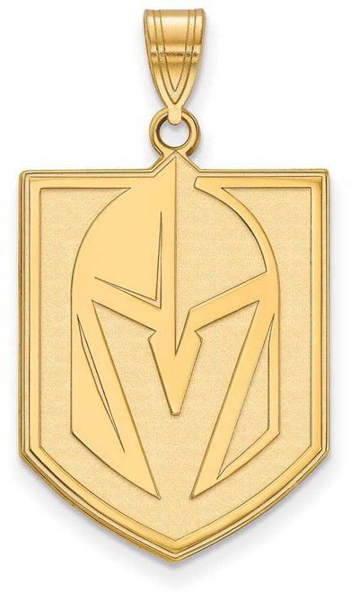 Image of Gold-Plated Sterling Silver NHL LogoArt Vegas Golden Knights XL Pendant