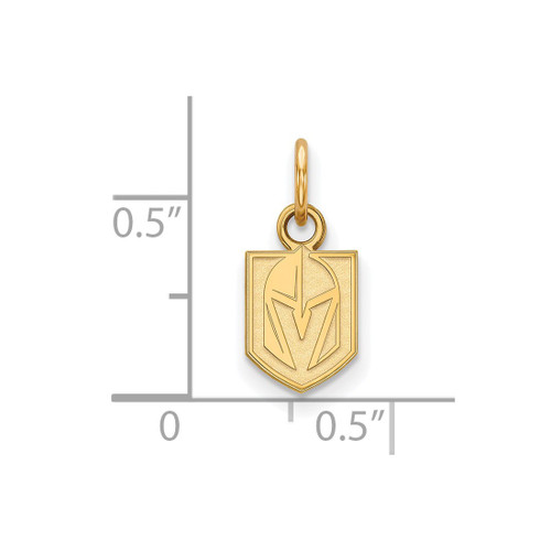 Gold-Plated Sterling Silver NHL LogoArt Vegas Golden Knights XS Pendant