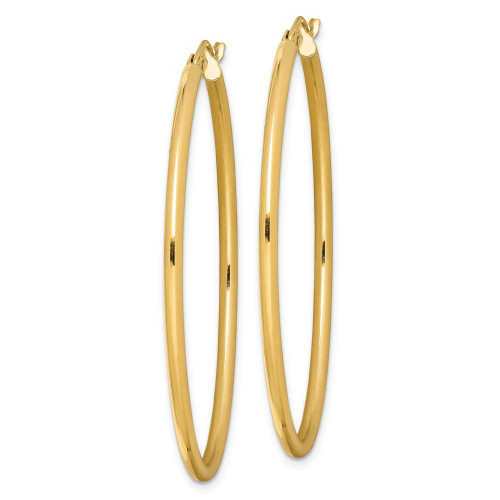 Image of 46mm Gold-Plated Sterling Silver Oval Hollow Hoop Earrings