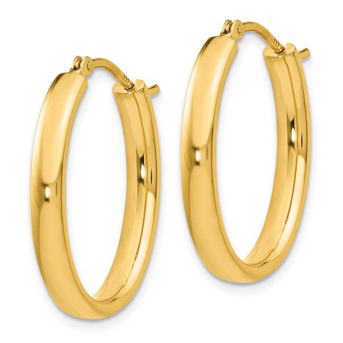 Image of 23mm Gold-Plated Sterling Silver Polished Oval Hoop Earrings QLE911