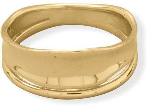 Image of Gold-plated Sterling Silver Split Design Ring