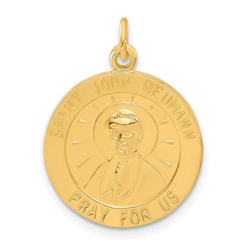 Image of Gold-plated Sterling Silver St. John Neuman Medal Charm
