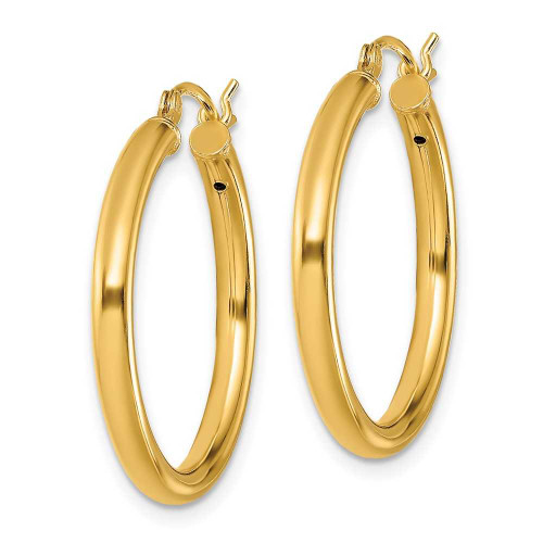 Image of 26.2mm Gold-Tone Sterling Silver Polished Hoop Earrings QE13156