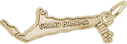 Image of Grand Bahama Map Charm (Choose Metal) by Rembrandt