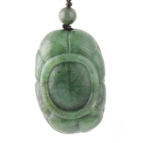Green Genuine Natural Nephrite Jade Spider Pendant/Charm on a Cord