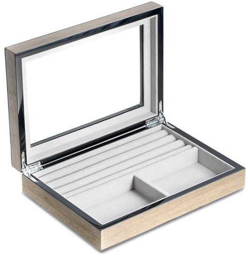 Image of Grey Finish Wood Valet Box