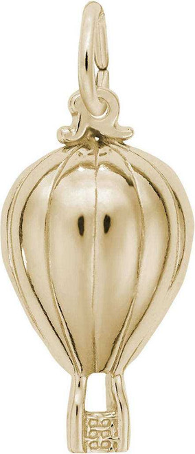 Image of Grooved Hot Air Balloon Charm (Choose Metal) by Rembrandt