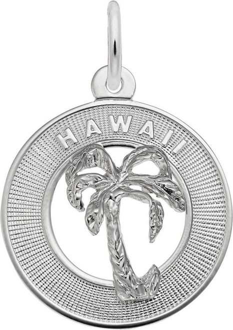 Image of Hawaii Palm Tree Ring Charm (Choose Metal) by Rembrandt