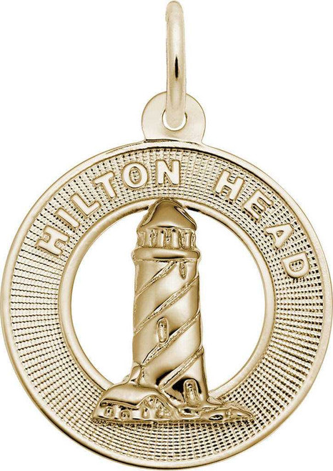 Image of Hilton Head, SC Lighthouse Charm (Choose Metal) by Rembrandt