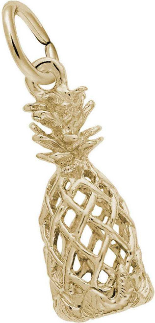 Image of Hollow Pineapple Charm (Choose Metal) by Rembrandt