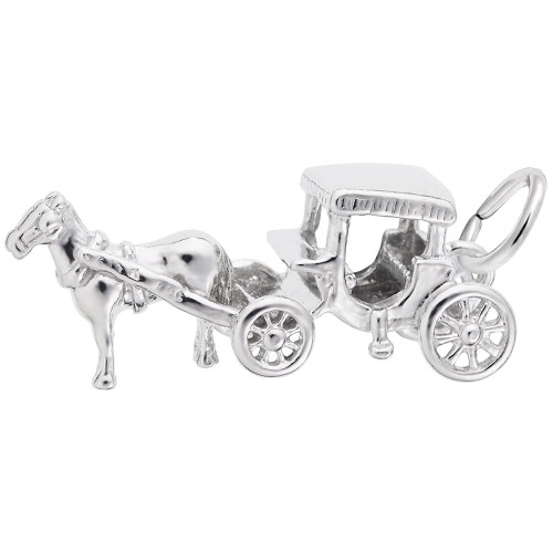 Image of Horse & Carriage Charm (Choose Metal) by Rembrandt