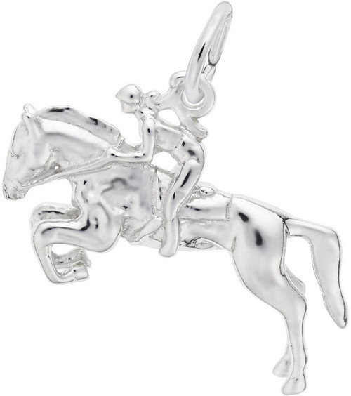 Horse And Rider Charm (Choose Metal) by Rembrandt