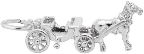 Image of Horse Drawn Carriage Charm (Choose Metal) by Rembrandt