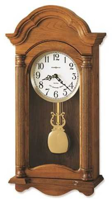Image of Howard Miller Amanda Oak Finish Quartz Wall Clock (Gifts)