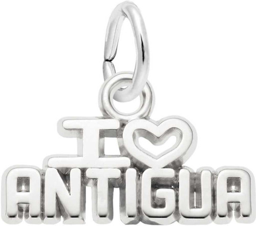 Image of I Love Antigua Charm (Choose Metal) by Rembrandt