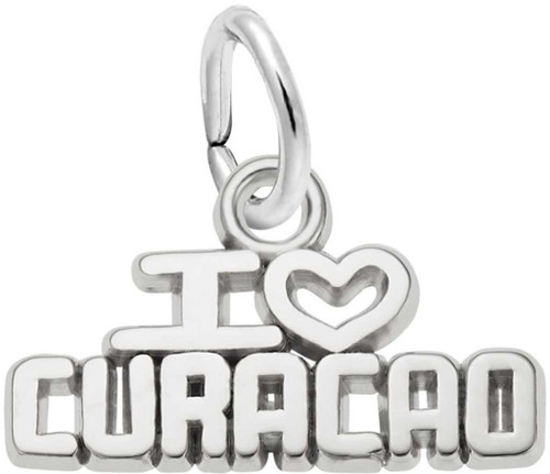 Image of I Love Curacao Charm (Choose Metal) by Rembrandt