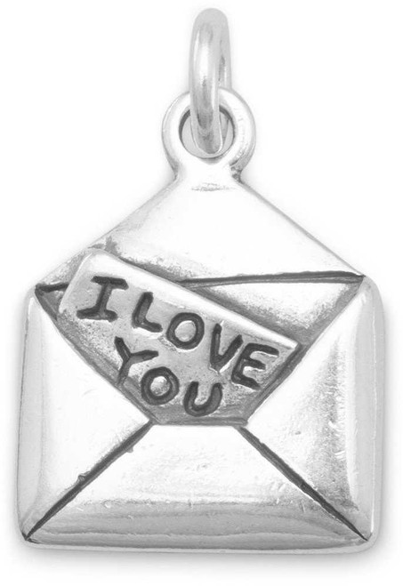 Image of I Love You Letter Charm 925 Sterling Silver