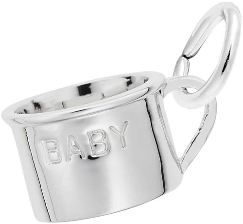 Image of Inscribed Baby Cup Charm (Choose Metal) by Rembrandt