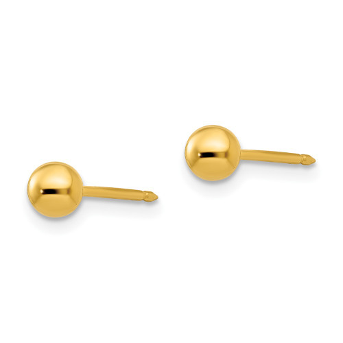 Image of 4mm Inverness 14K Yellow Gold 4mm Ball Post Earrings