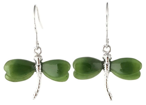 Jade Dragonfly Earrings (UJKK-KH0736)