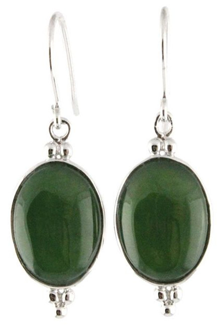 Jade Oval Earrings (E1442)