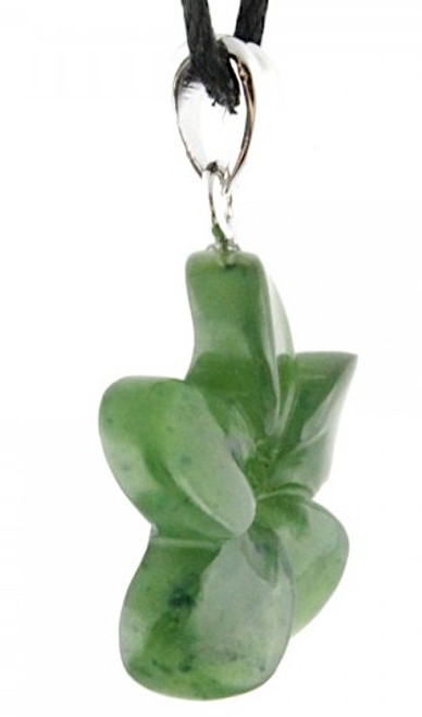 Jade Plumeria Flower Pendant (UKKK-2300)