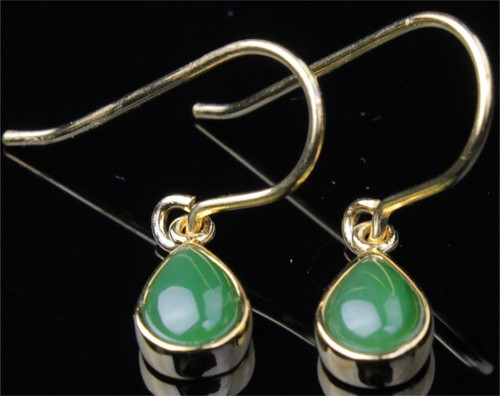 Jade Polar Collection Teardrop Dangle Earrings (EH0582)
