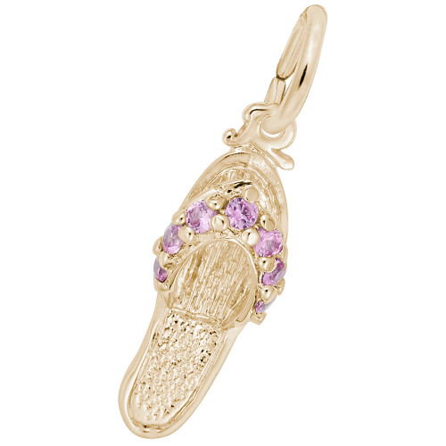Jamaica Sandal with Stones Charm - 1519-Gold-Jamaica-Sandal-FR-RC