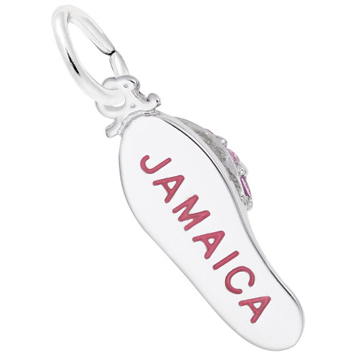 Image of Jamaica Sandal w/ Pink Synthetic Crystals Charm (Choose Metal) by Rembrandt