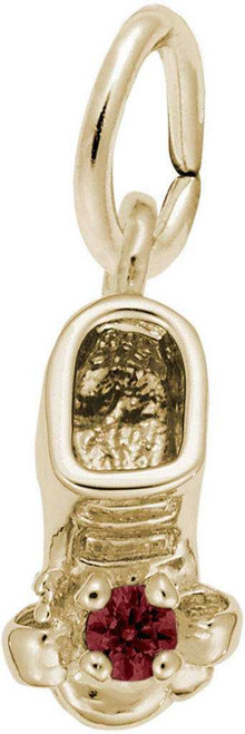 Image of January Babyshoe w/ Synthetic Crystal Charm (Choose Metal) by Rembrandt