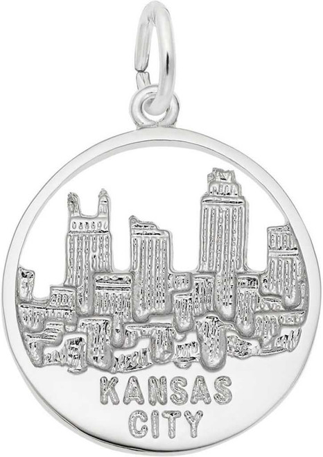 Image of Kansas City Skyline Open Charm (Choose Metal) by Rembrandt