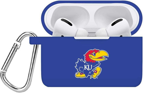 Image of Kansas Jayhawks Silicone Case Cover Compatible with Apple AirPods PRO Battery Case - Royal Blue C-AAP1-157