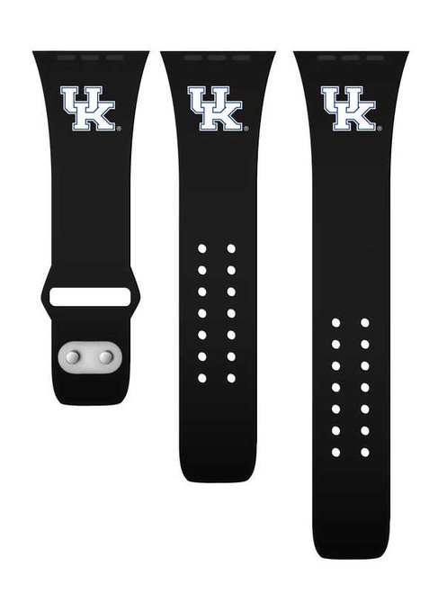 Image of Kentucky Wildcats Silicone Watch Band Compatible with Apple Watch - 38mm/40mm/41mm Black C-AB3-154-38