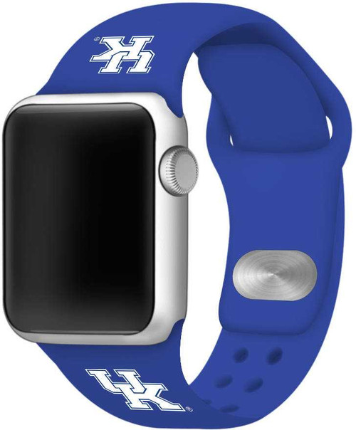 Image of Kentucky Wildcats Silicone Watch Band Compatible with Apple Watch - 42mm/44mm/45mm Blue C-AB1-154-42