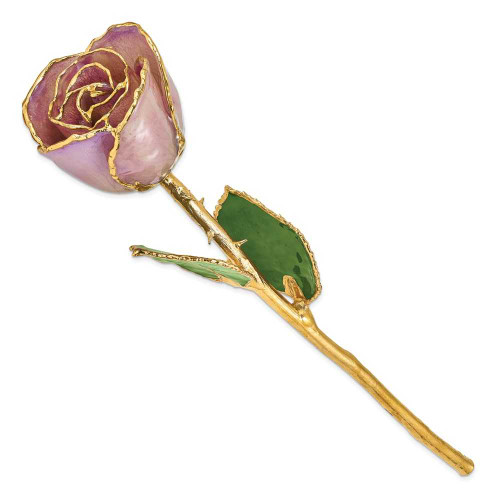 Image of Lacquer Dipped Gold-Tone Trim Lavender Rose