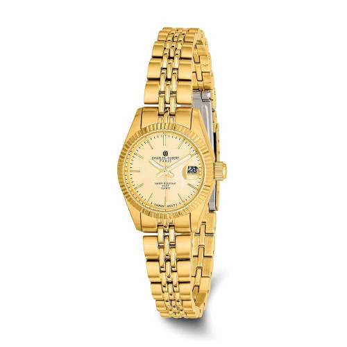 Image of Ladies Charles Hubert IP-plated Champagne Dial Watch