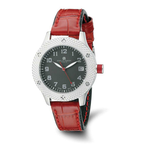 Image of Ladies Charles Hubert Stainless Steel Black Dial Watch XWA5495