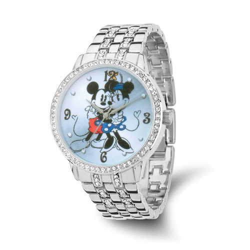 Image of Ladies Disney Mickey & Minnie Silver-tone Bracelet Watch