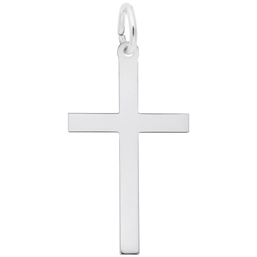 Image of Large Plain Cross Charm (Choose Metal) by Rembrandt