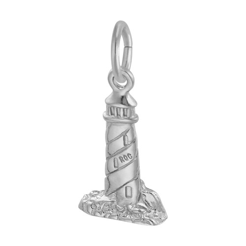Coastal Lighthouse Charm - 0716-Silver-Back