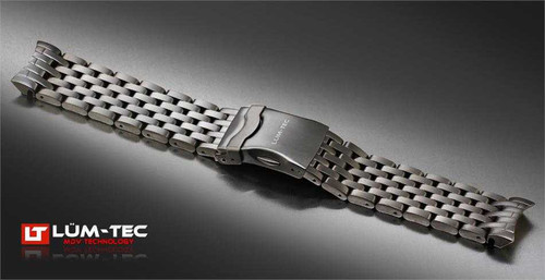 Image of Lum-Tec Watches - Replacement Parts - Combat B Bracelet (Quartz Chrono Models) Stainless Steel