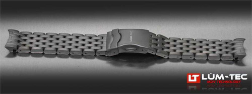 Image of Lum-Tec Watches - Replacement Parts - Combat B Bracelet (Quartz Chrono Models) Stainless Steel