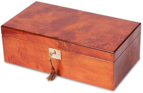 Image of Mapa Burlwood Veneer High Gloss Finish Multi Use Locking Collector Box