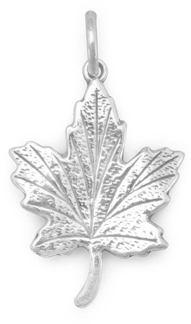 Image of Maple Leaf Charm 925 Sterling Silver