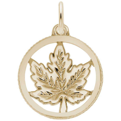 Image of Maple Leaf Faceted Charm (Choose Metal) by Rembrandt