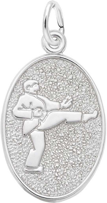 Image of Martial Arts Oval Charm (Choose Metal) by Rembrandt